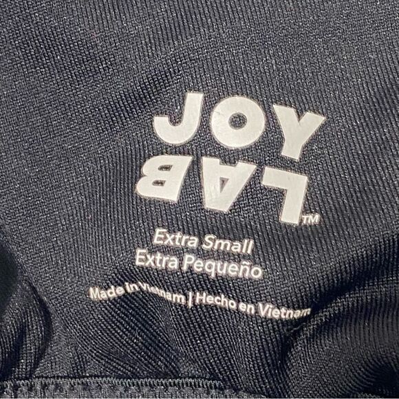 JoyLab Black Sports Bra W/Contrasting White Back Strap Women's Size XS - Picture 2 of 12